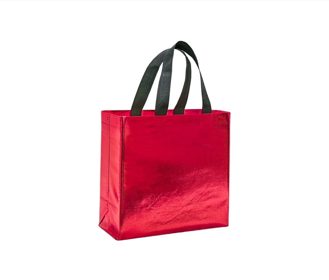 Red Shopping Bag Carry Bag for Return Gifts Non-Woven Gift Bags Tote Bags (Pack of 10 Pcs) 9