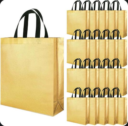 Shopping Bag | Carry Bag for Return Gifts | Non-Woven Gift Bags | Tote Bags (Pack of 10 Pcs)