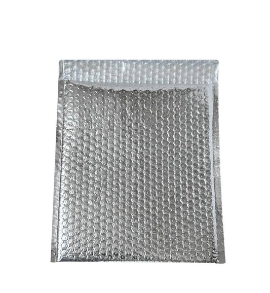 Silver Aluminum Insulated Bubble Pouch-Envelope Bag | Instant hot-cold Food Delivery & Transport Medical Supplies | 12" x 10" Inch (Pack of 10 pcs)