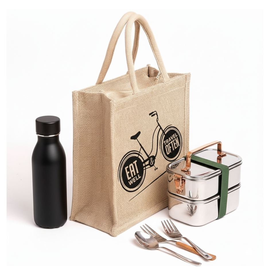 Stonkar NatureNest Jute Lunch Bag – The Perfect Eco Lunch Companion