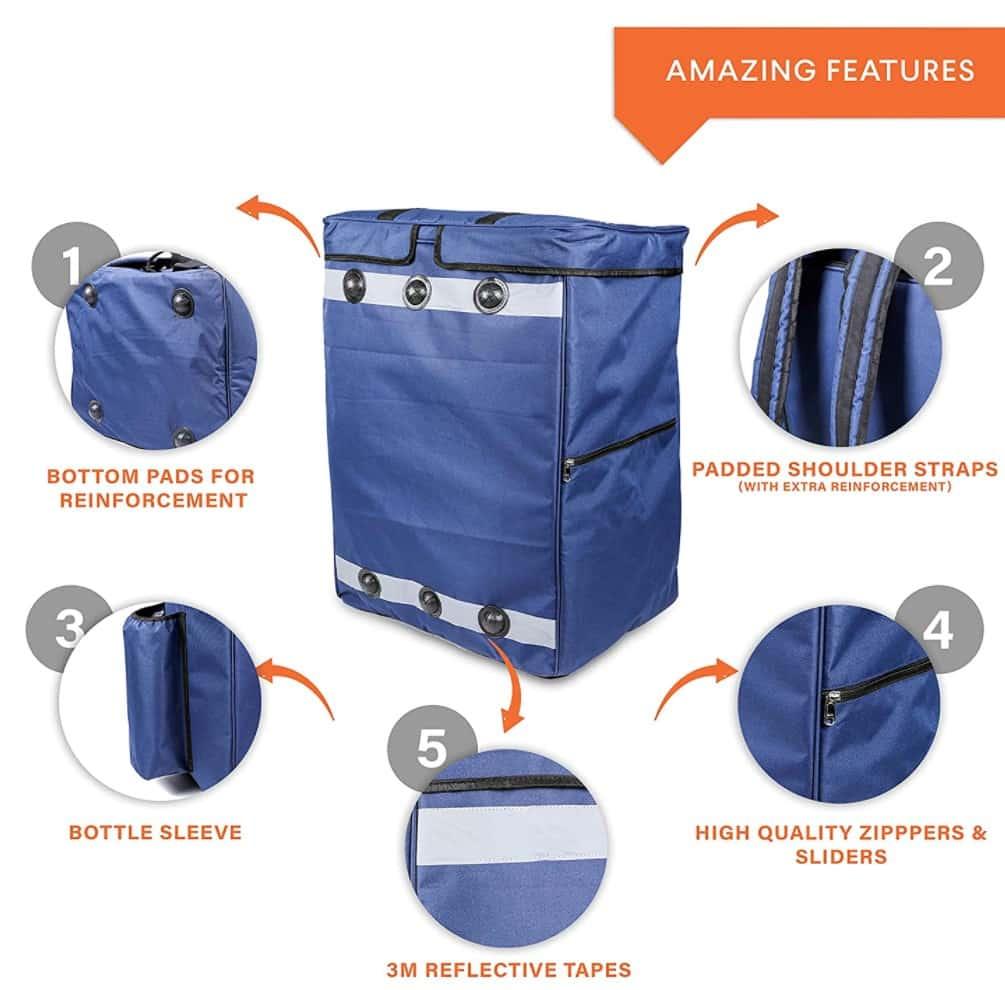 Logistics Delivery Bag | Laundry Bag | Courier Bag | Extra Large - 130 Liters Capacity - Stonkar